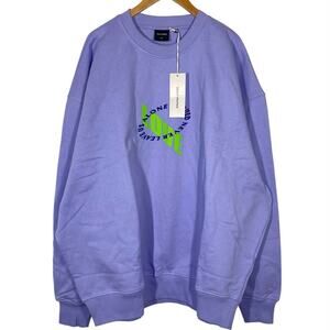 Daily Paper Kerjac Sweatshirt Mens Size XXL Purple Oversized Casual Lounge new